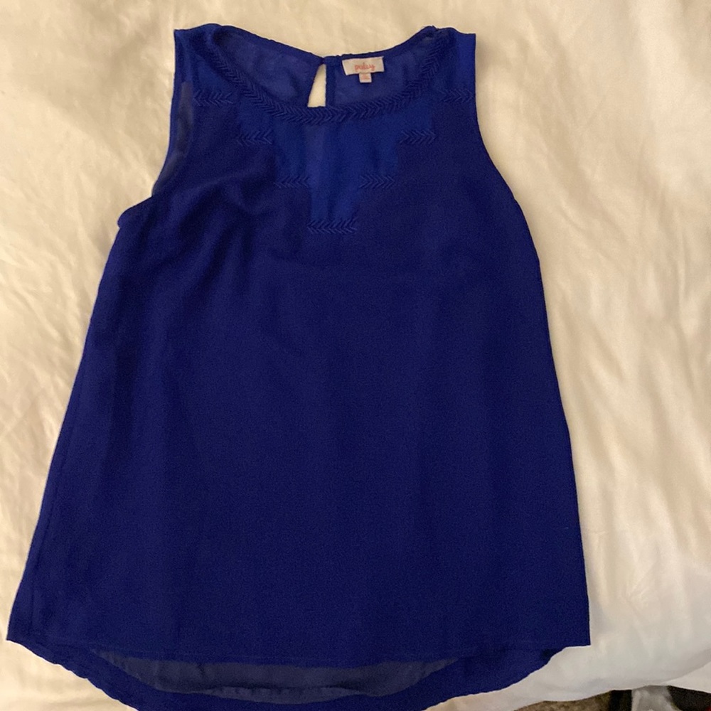 Royal blue modern top